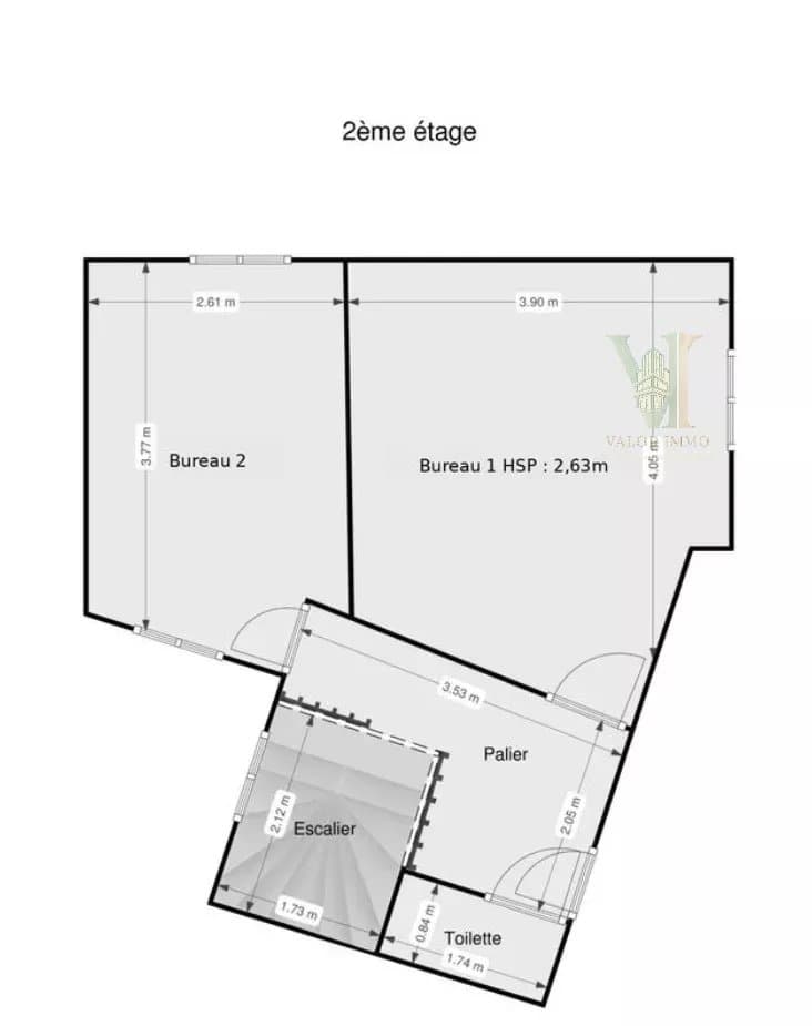 À louer – Hôtel particulier de bureaux- R+3  – 165 m² – Paris 17ᵉ
