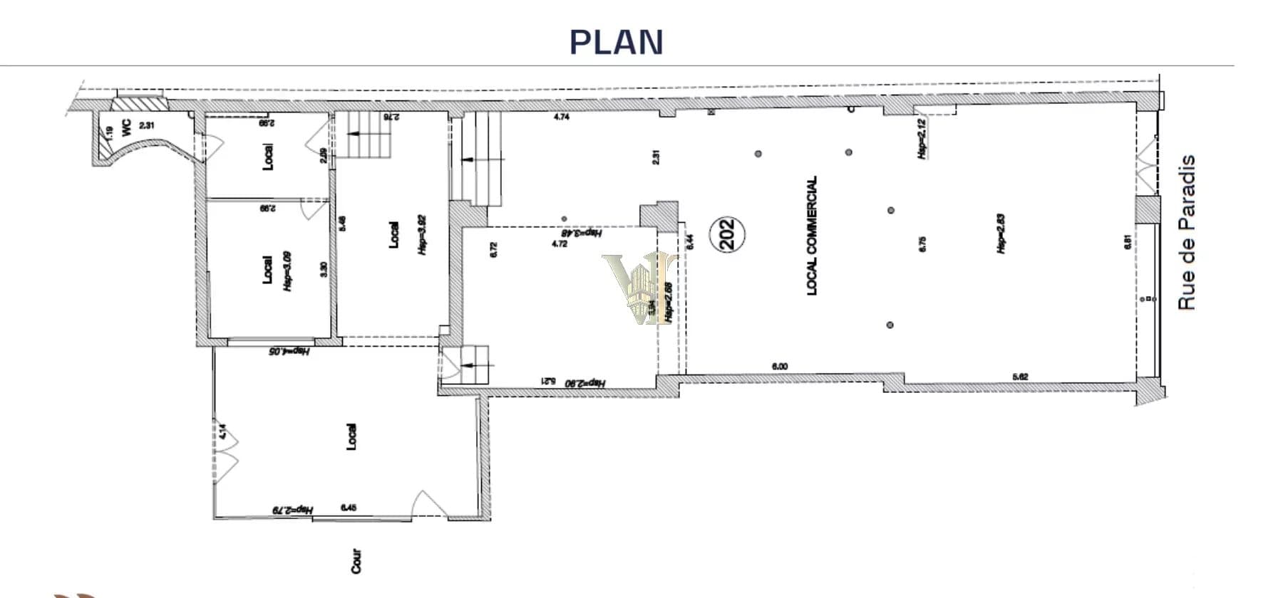 Local commercial 165 m² équipé à Porte-Saint-Denis