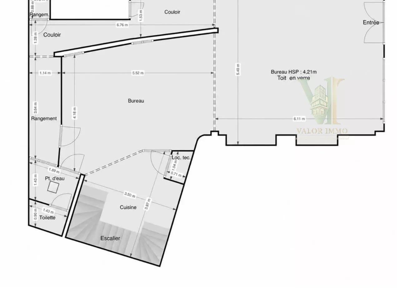 À louer – Hôtel particulier de bureaux- R+3  – 165 m² – Paris 17ᵉ