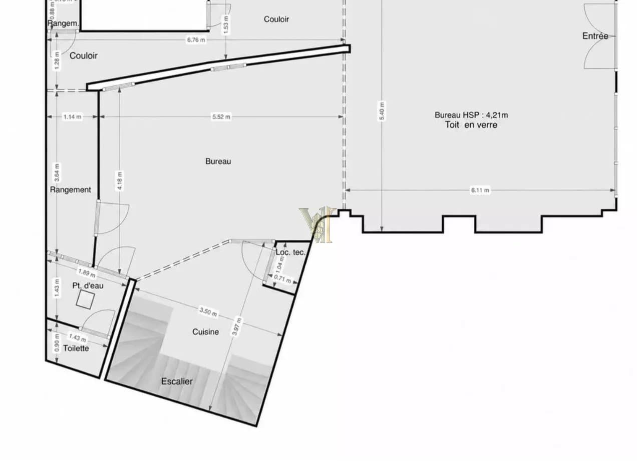 À louer – Hôtel particulier de bureaux- R+3  – 165 m² – Paris 17ᵉ