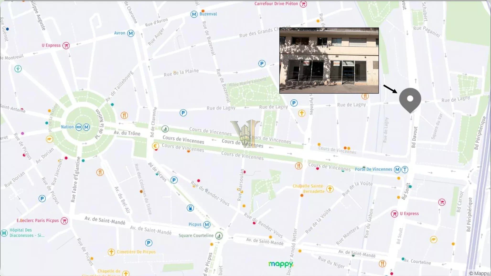 Local Commercial de 472 m² à Charonne, Paris 20ème