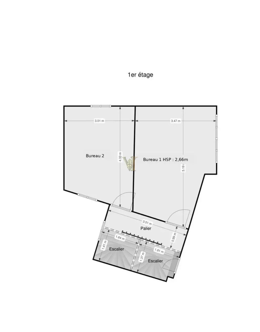 À louer – Hôtel particulier de bureaux- R+3  – 165 m² – Paris 17ᵉ — Plaine-Monceau · Paris 17ème — réf. VI-18 — photo 10